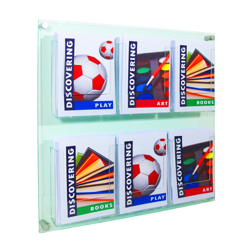 A4P literature holders on wall mount panel